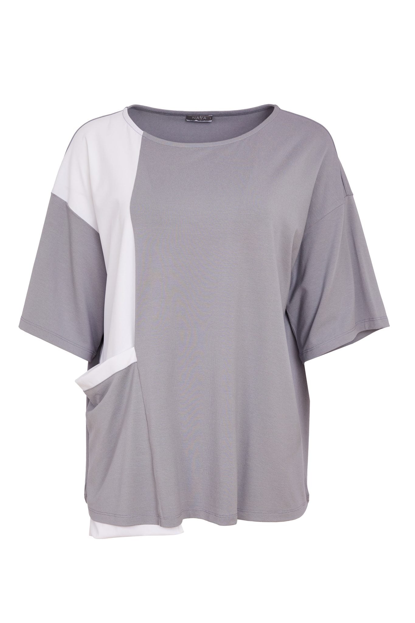 Naya Panel Round Neck Top Dove