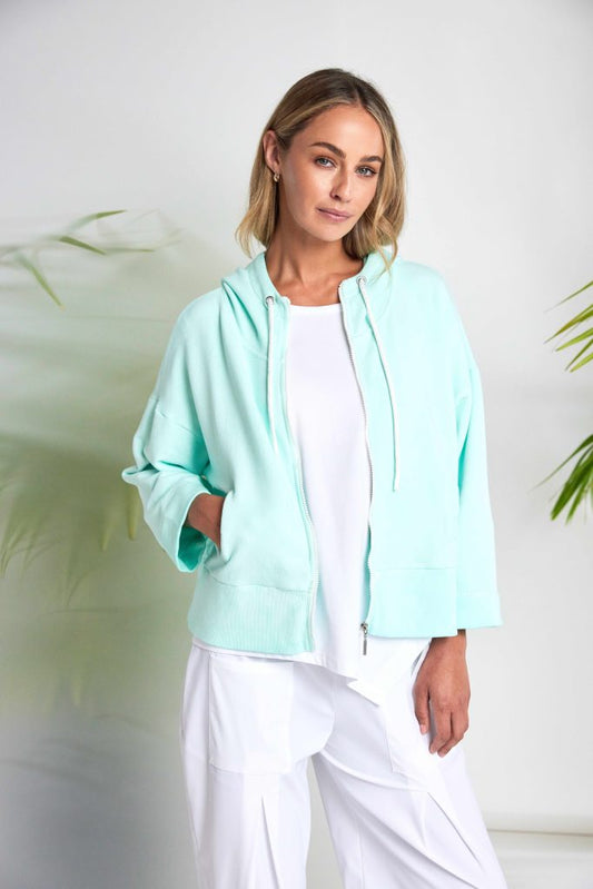 Naya Jersey Top With Cut Out Detail At Hem White