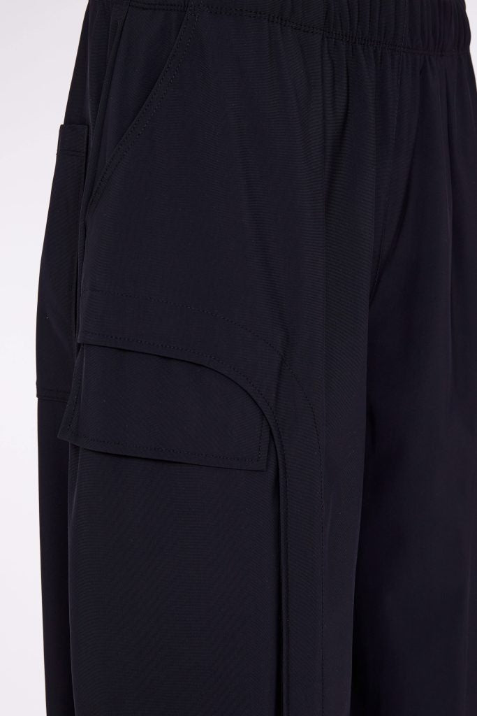 Naya Balloon Shape Trouser With Curve Panel Black