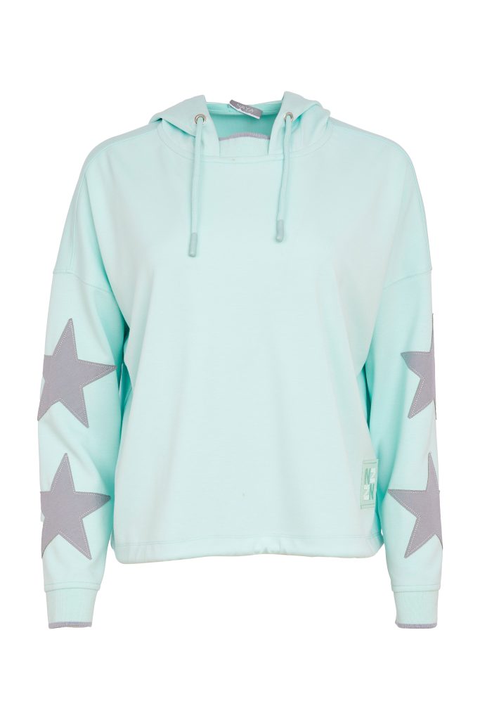 Naya Hooded Top With Contrast Cuff Mint