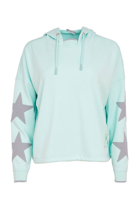 Naya Hooded Top With Contrast Cuff Mint