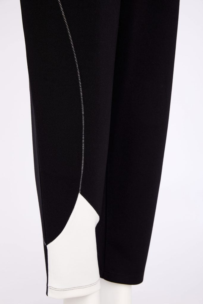 Naya Pull Up Trouser With Contrast Curved Panel