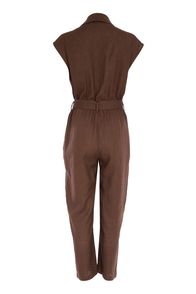 Naya Double Breasted Wide Leg Jumpsuit With Belt
