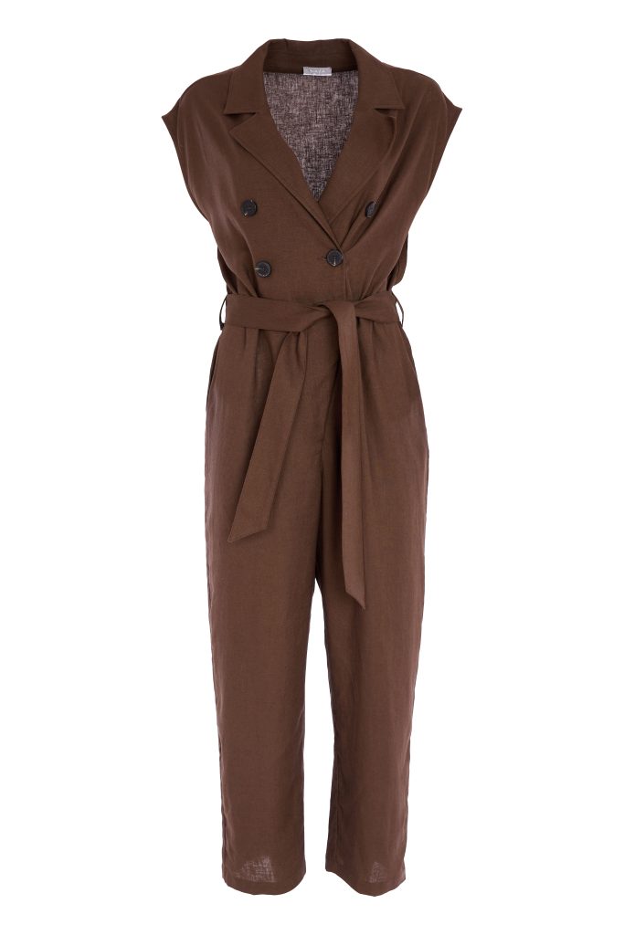 Naya Double Breasted Wide Leg Jumpsuit With Belt
