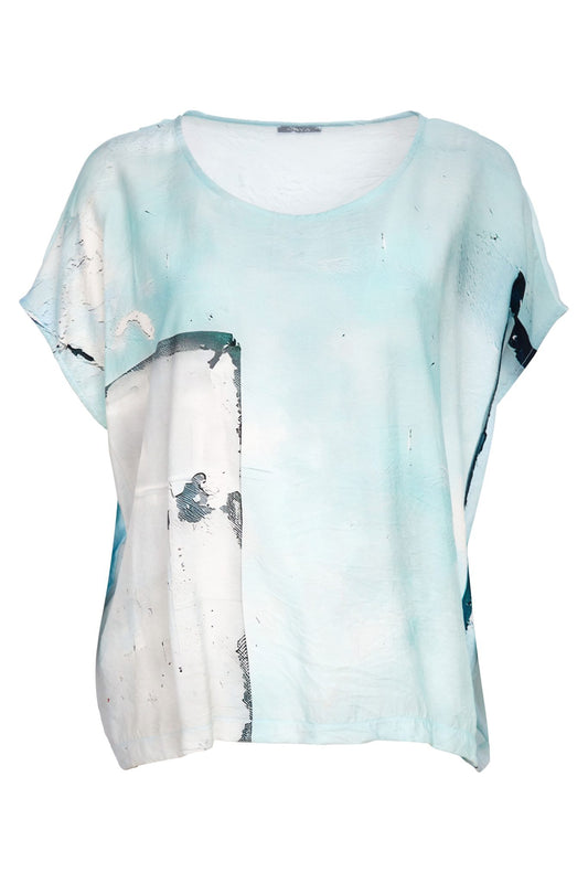 Naya Square Shape Faded Print Top