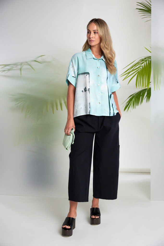 Naya Square Shape Faded Print Shirt