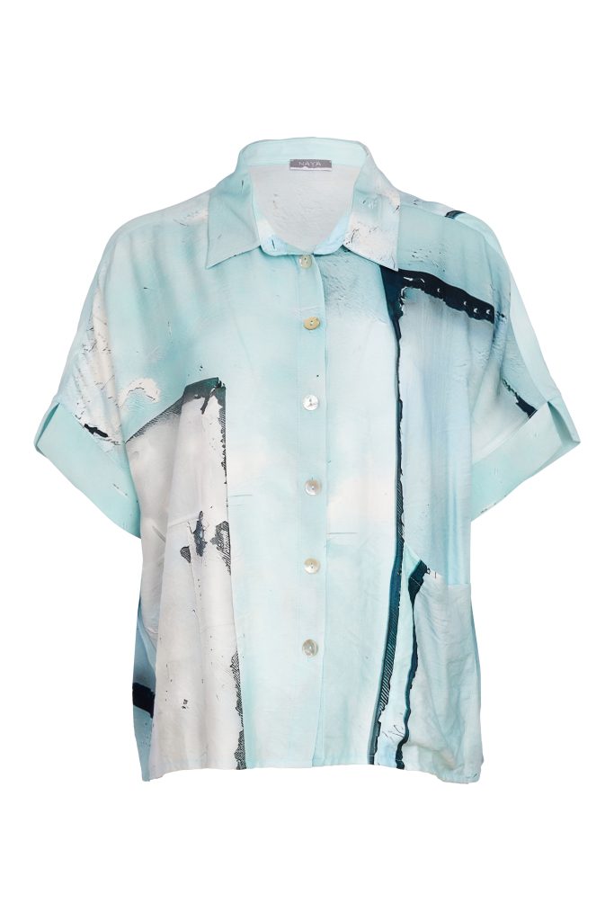 Naya Square Shape Faded Print Shirt