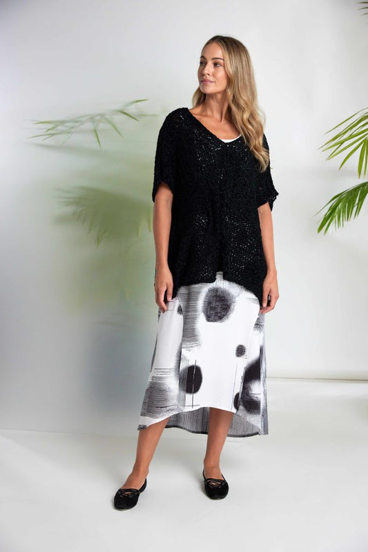 Naya Blurred Faded Spot Print Sleeveless Dress