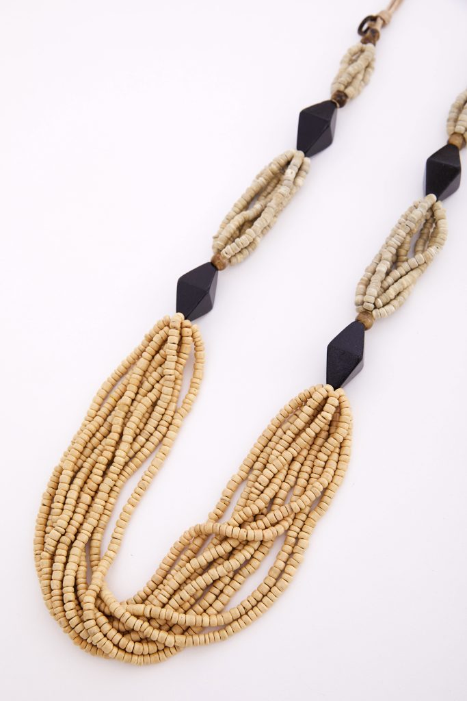 Naya Two Tone Multi String Beaded Necklace