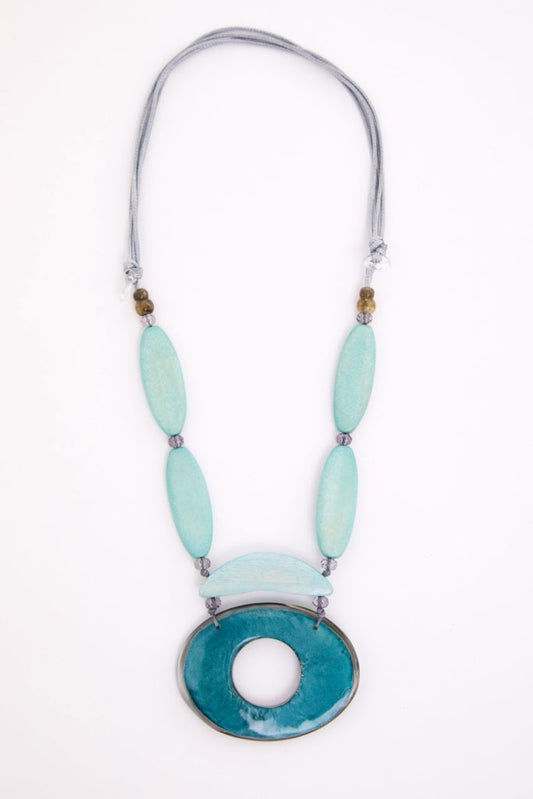 Naya Colour Oval Necklace With Oblong Stone