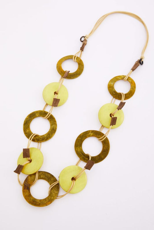 Naya Colour Loop Necklace With Small Disc