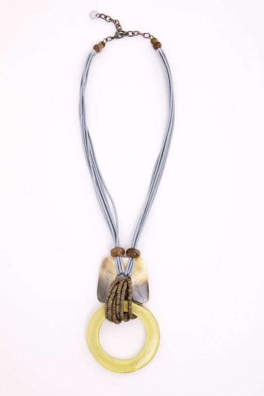 Naya Colour Loop Necklace With Square Shape