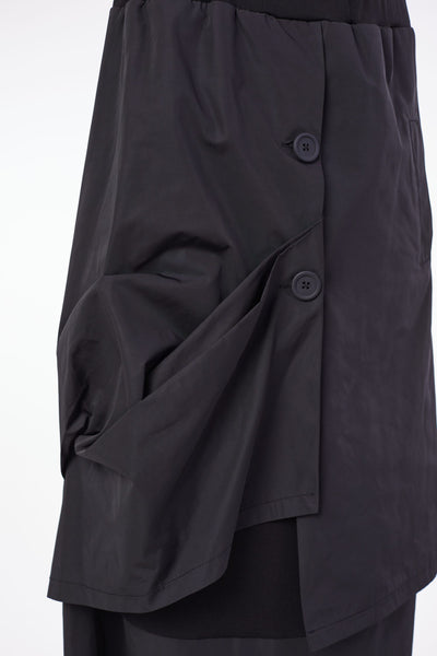 Naya Taffeta Skirt With Button Trim