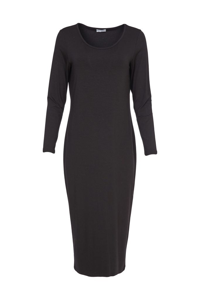 Naya Black Dress With Sleeve-Black