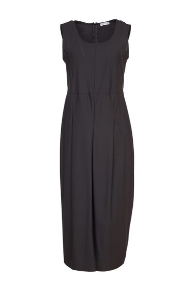 Naya Dress With Inverted Pleat Front- Black