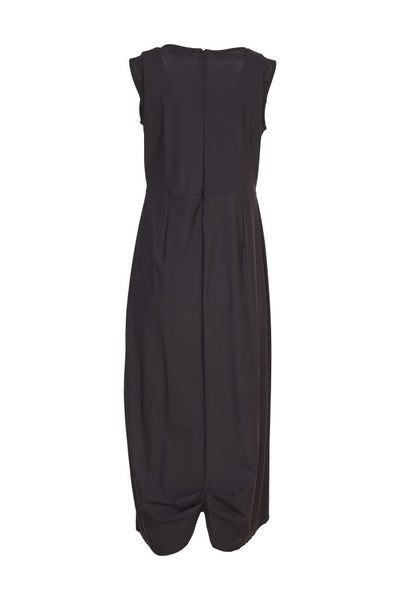 Naya Dress With Inverted Pleat Front- Black