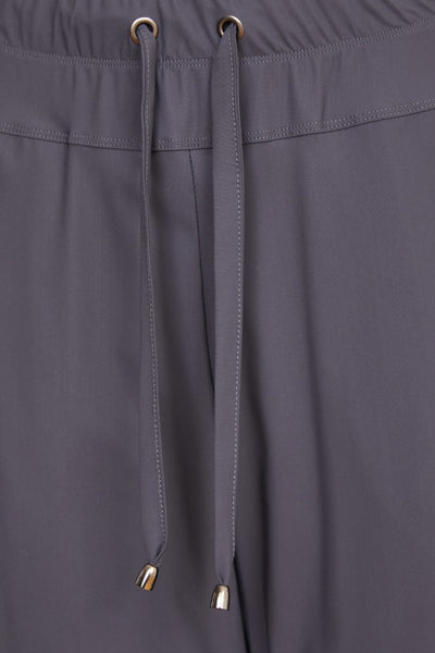 Naya Drawstring Trouser/Stud at Hem-Anthracite