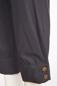 Naya Drawstring Trouser/Stud at Hem-Anthracite