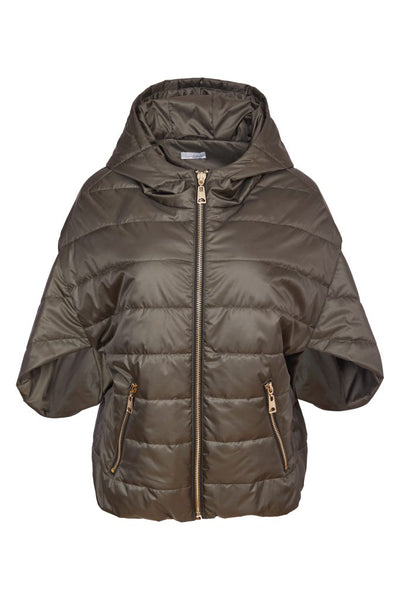 Naya Padded Short Jacket-Khaki