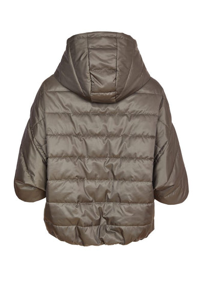 Naya Padded Short Jacket-Khaki