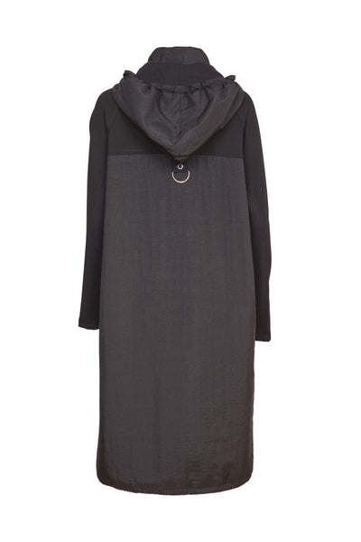 Naya Hooded Coat With Contrast Hem