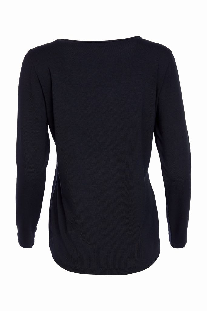 Naya Basic Jersey Long Sleeve Top Black