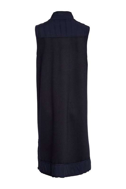 Naya Long Line Waistcoat With Contrast Panels and Side Slit