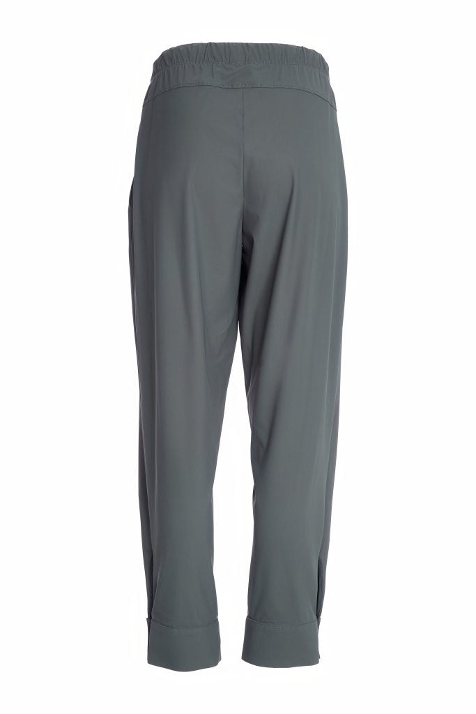 Naya Slim Leg Trouser With Drawstring Waist Forest