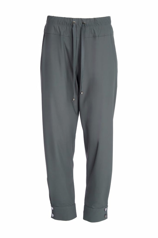 Naya Slim Leg Trouser With Drawstring Waist Forest