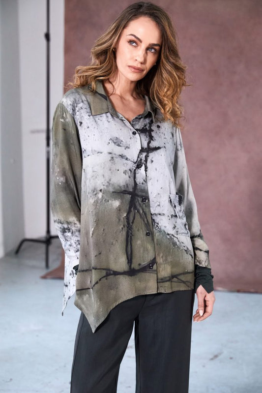 Naya Abstract Two Tone Shirt