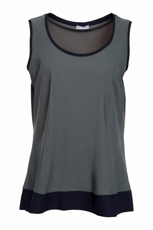 Naya Cami Top With Contrast Hemline Forest