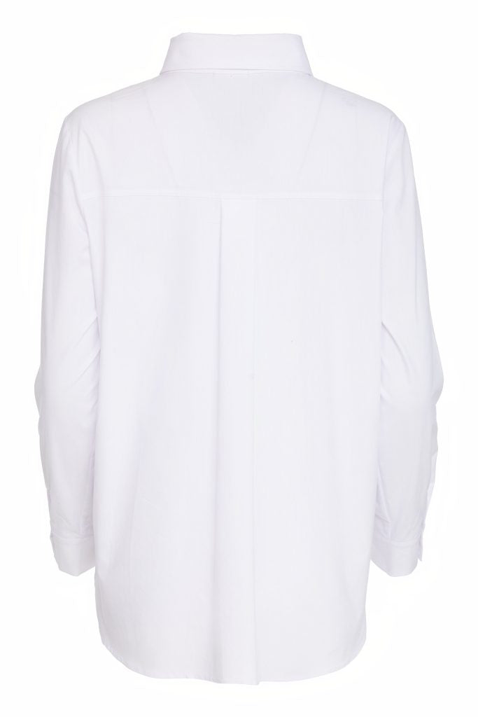 Naya Cotton shirt with colour strips White