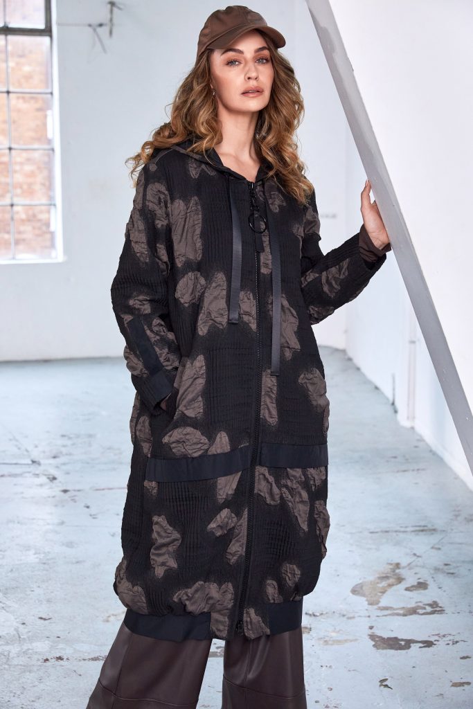 Naya Jacquard Long Coat