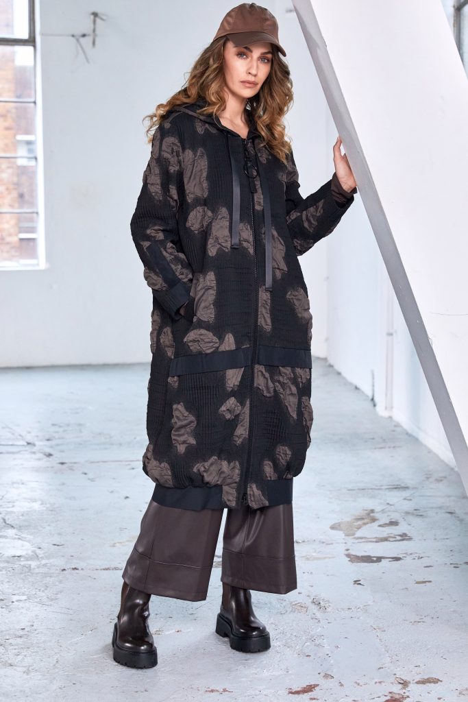 Naya Jacquard Long Coat
