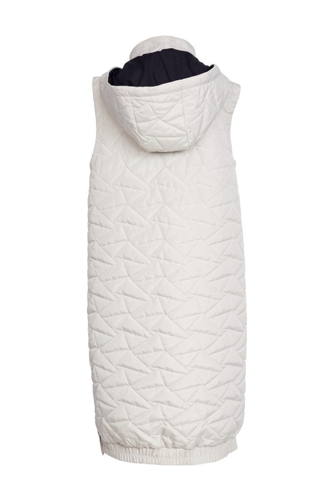 Naya padded Longline Gilet With Contrast Zips