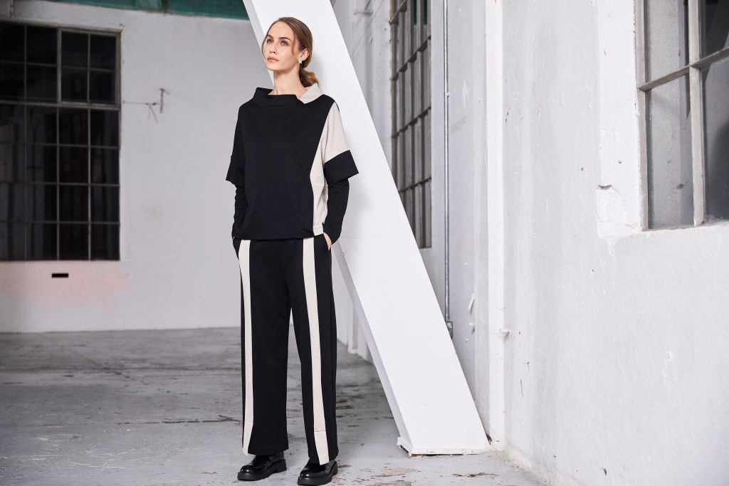 Naya Wide Leg Trouser Contrast Panel