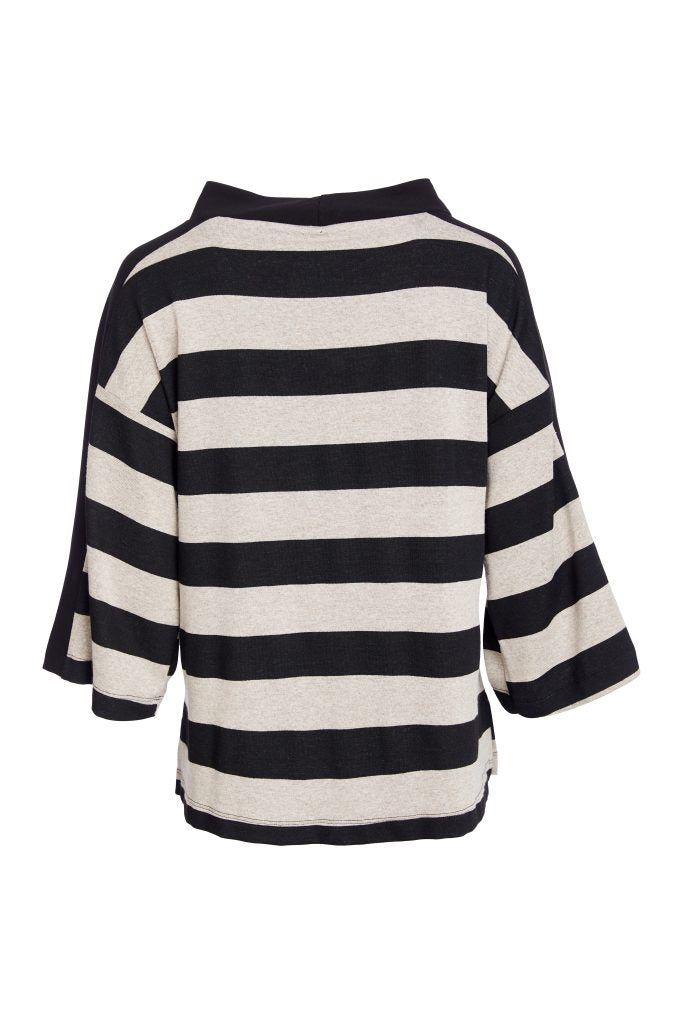 Naya High Neck Stripped Top