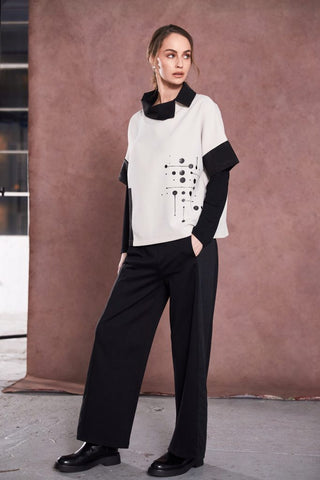 Naya Soft Pull Up Trouser Black