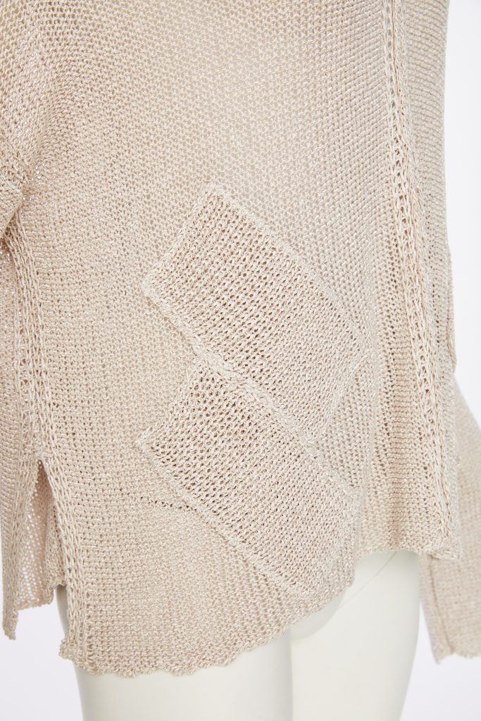 Naya Loose Weave V-Neck Knit Almond