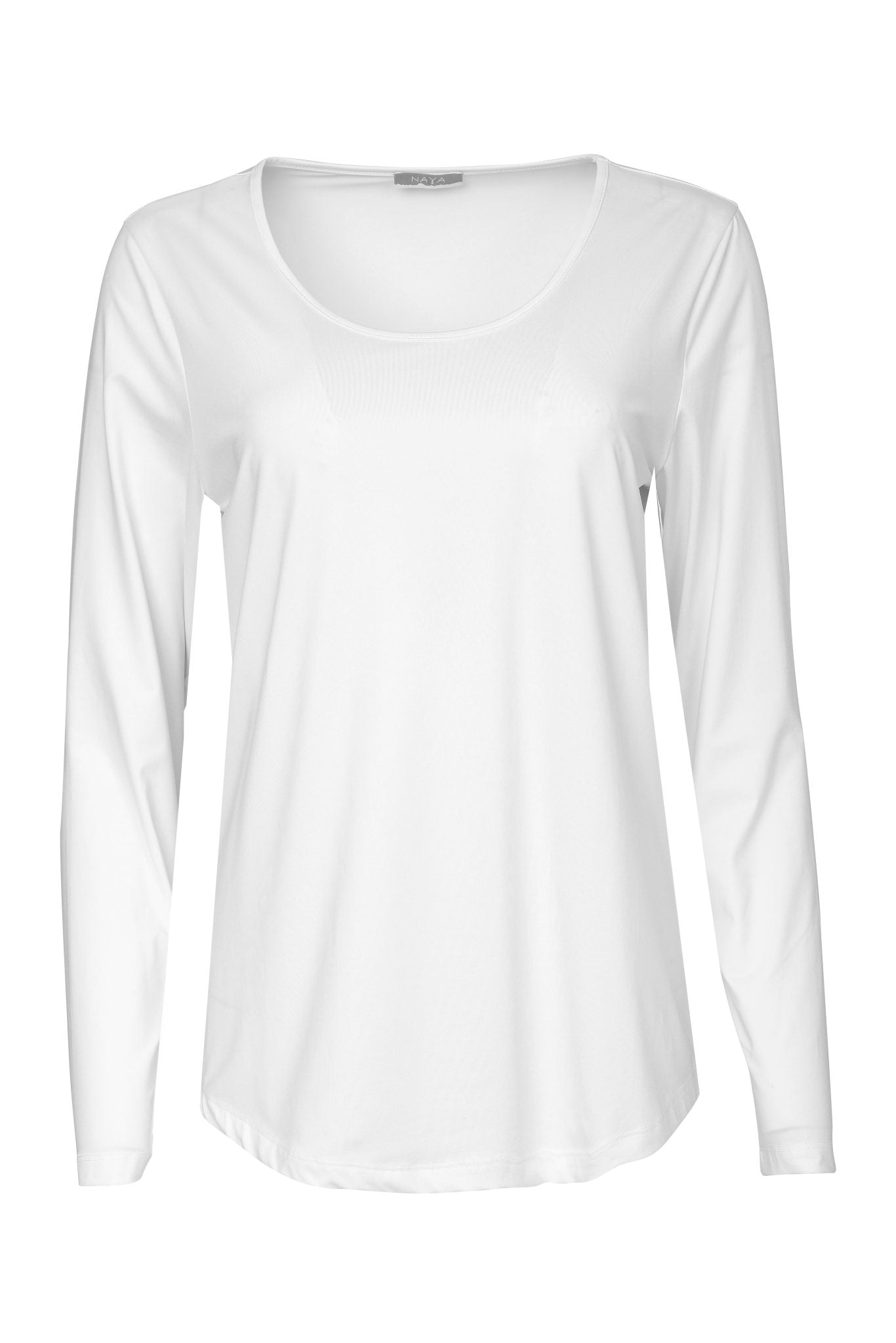 Naya Basic Jersey Long Sleeve Top White