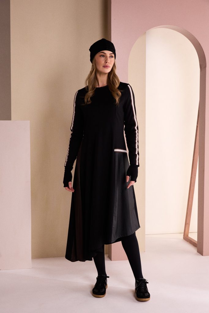 Naya High Neck Dress With Print Pocket