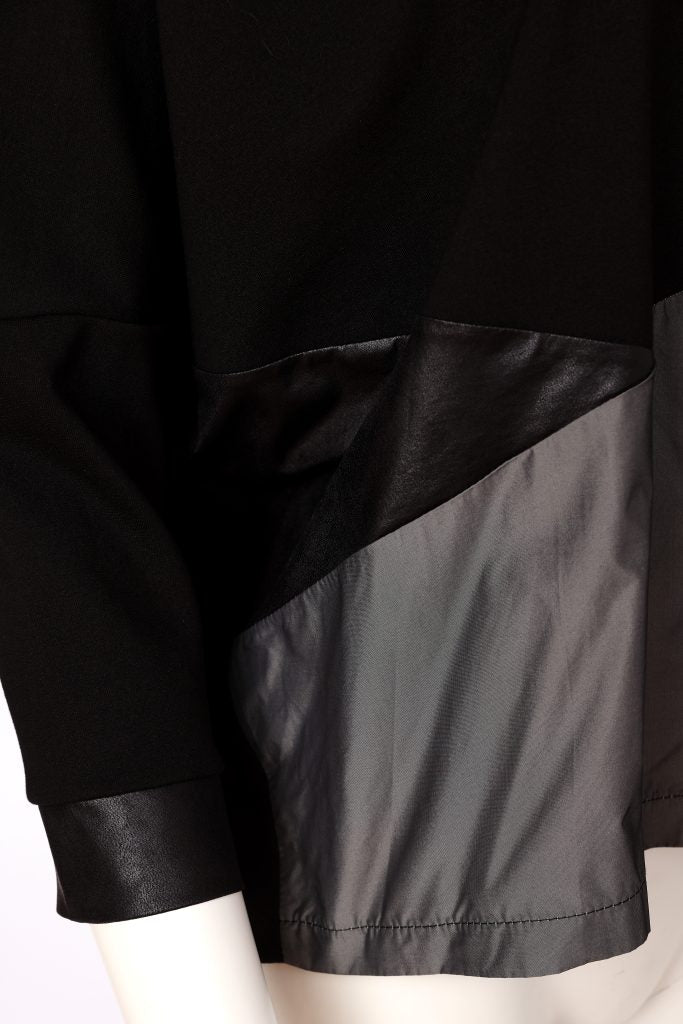 Naya Round Neck Top With Contrast Sections