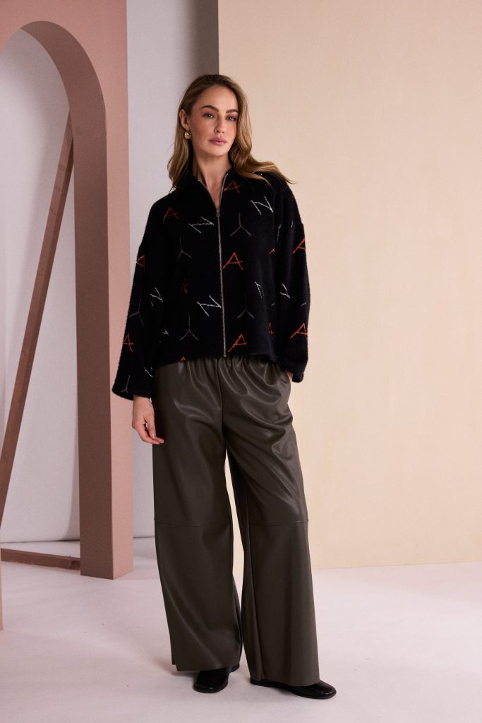 Naya Knit Print Jaquad Jacket
