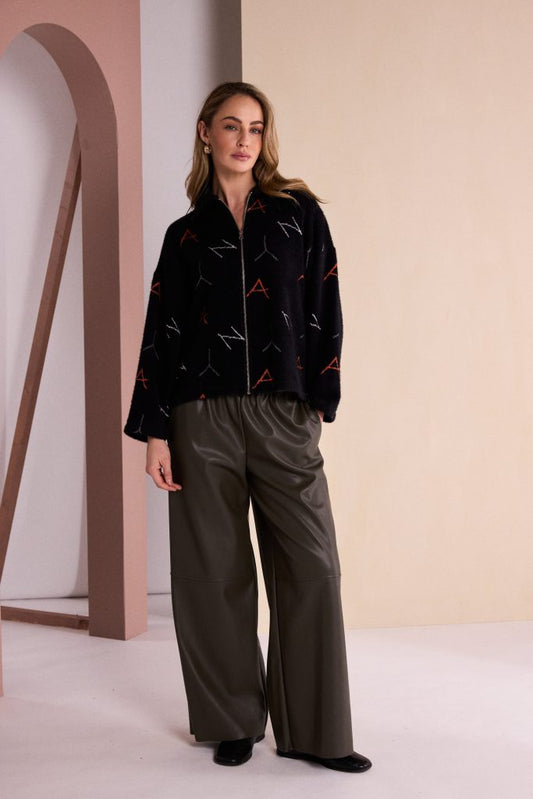 Naya Knit Print Jaquad Jacket