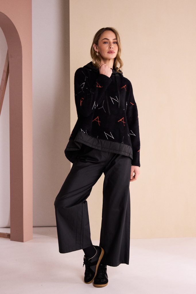 Naya bashed Leatherette Look Wide Leg Trouser
