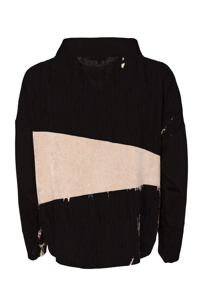 Naya High Neck Top With Corded Angle Section