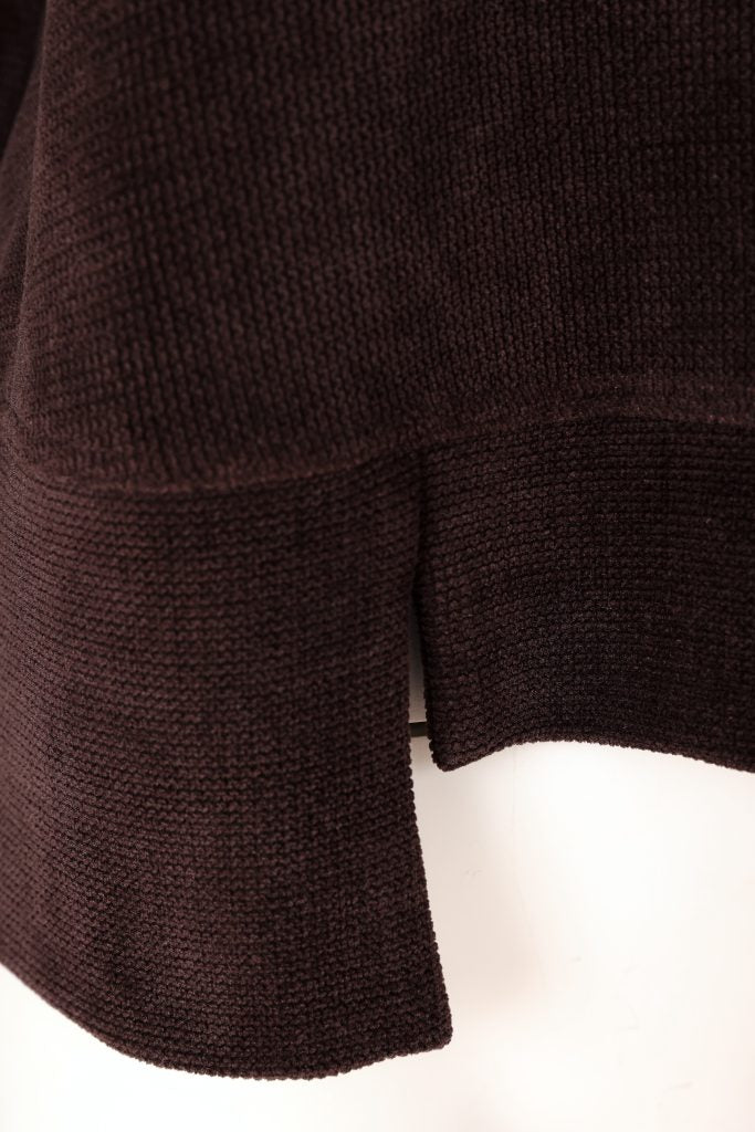 Naya Soft Ribbed Round Neck Top Choko