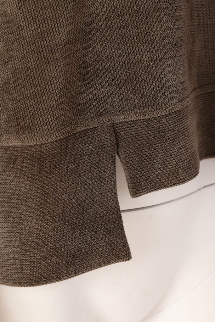 Naya Soft Ribbed Round Neck Top Thyme