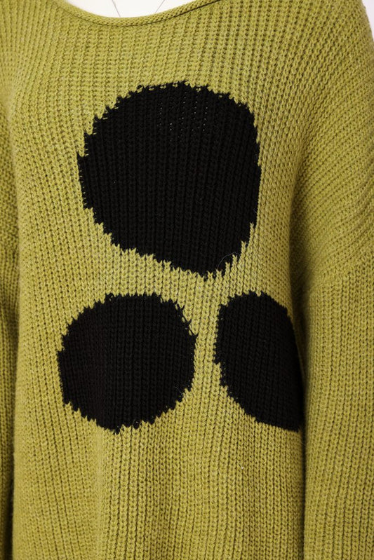 Naya Round Neck Knit With Spot Avocado