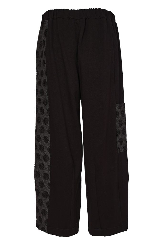 Naya Wide Leg Trouser With Jaquard Spot Panel